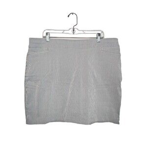 Chicos Brigitte Pull On Icon Stripe Skort Womens Sz 18 Vacation Tennis Golf